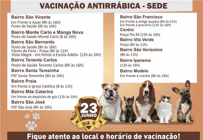 Vacinação Antirrábica 2018_sede